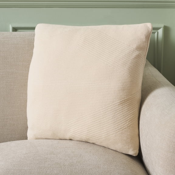 Safavieh Layla 18" x 18" Contemporary Cotton Decorative Pillows, Beige