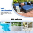 thumbnail image 4 of Costway 5PCS Patio Rattan Furniture Set Loveseat Sofa Ottoman Cushioned Navy, 4 of 9