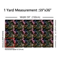 thumbnail image 3 of Manfei Wild Peacock Fabric by the Yard (1 Yard), Pink Tropical Floral Decorative Fabric by the Yard, Animal Themed Sewing & Crafting Fabric, 3 of 6