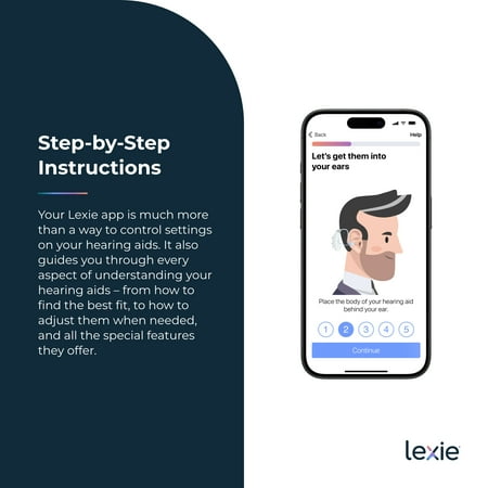 Lexie Hearing - Lexie Lumen self-fitting OTC hearing aids - Silver
