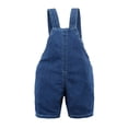 thumbnail image 4 of FRSASU Toddler Girls Cartoon Denim Short Overalls Cute Doll Pattern Jean Shortalls with Adjustable Straps Kids Summer Casual Romper Blue-I, 4 of 8