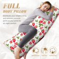 thumbnail image 5 of Bingfone Body Pillow Cover Long Pillow Case With Zipper Decorative Bedding Pillowcase 20"X54" Soft Cushion Pillow Case For Bedroom-Strawberry1, 5 of 8