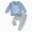outfits001-Blue, variant on NOLDARES Toddler Boy Girl Clothes Long Sleeve Graphic Crewneck Sweatshirt Sweatpants Casual Fall Winter Outfits 2Pcs Set Size:2-3 Y,Blue