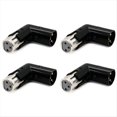 thumbnail image 1 of 4 Adaptadores de Ángulo XLR de 3 Pines Ajustables Macho A Hembra XLR Adaptador de 90 Grados Conector Niquelado de 3 Pines para Audio, 1 of 5