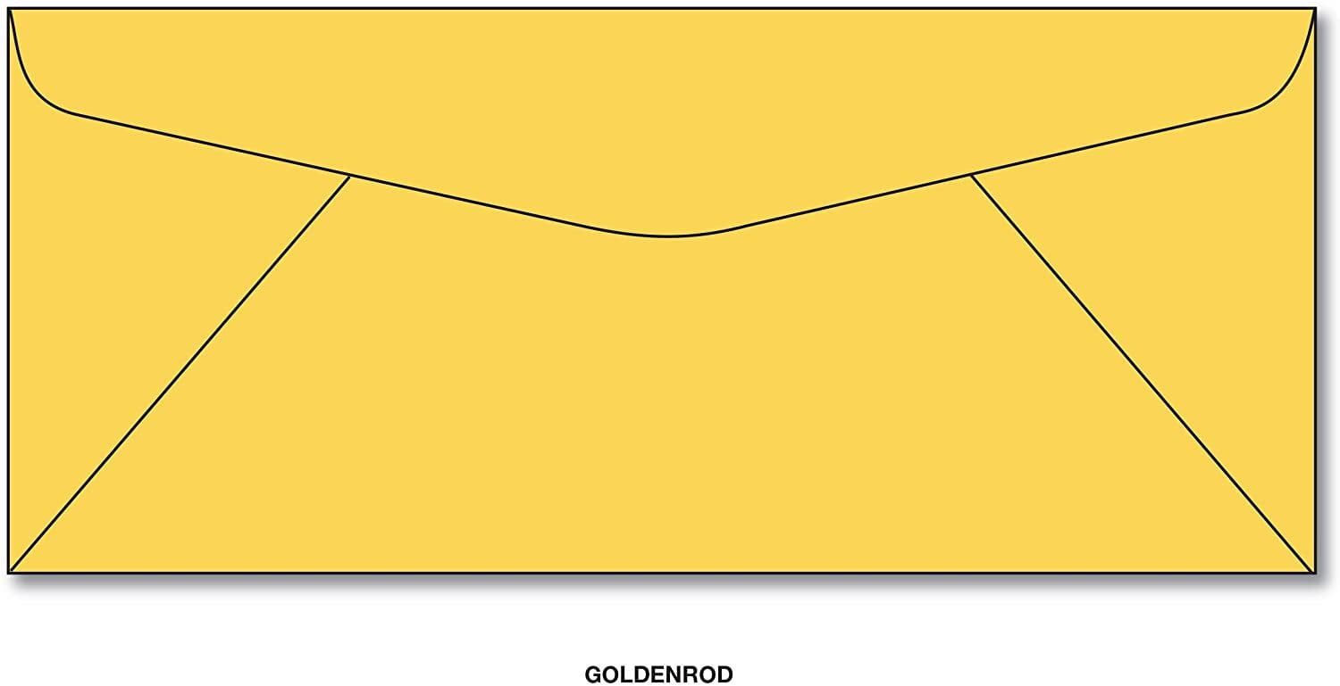 Goldenrod 10 Business Size Envelopes 100 Envelopes