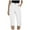 White, variant on vigerkar Women's Casual Work Capris Pants High Waisted Business Dressy Pants Tapered Leg Trousers with Pockets Black, L