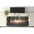 thumbnail image 2 of Forest Computer Mouse Pad, Bluebell Woods Sunrise with White Rabbit Sunny Spring Day in Woodland, Rectangle Non-Slip Rubber Mousepad X-Large, 35" x 15" Gaming Size, Purple Green, by Ambesonne, 2 of 2