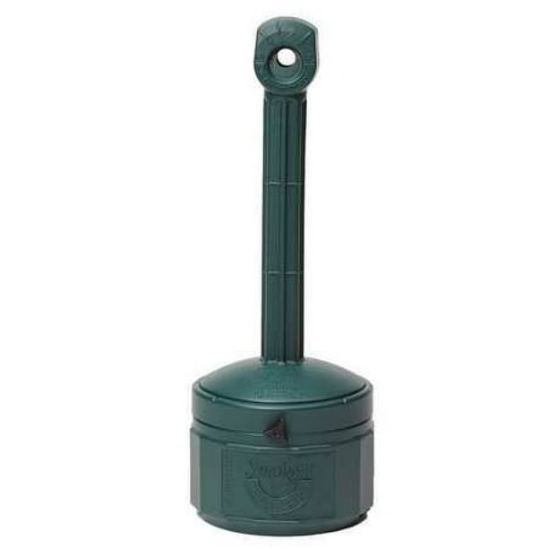 JUSTRITE 26806G Smokers CeaseFire Cigarette Receptacle, 1 gal., Green