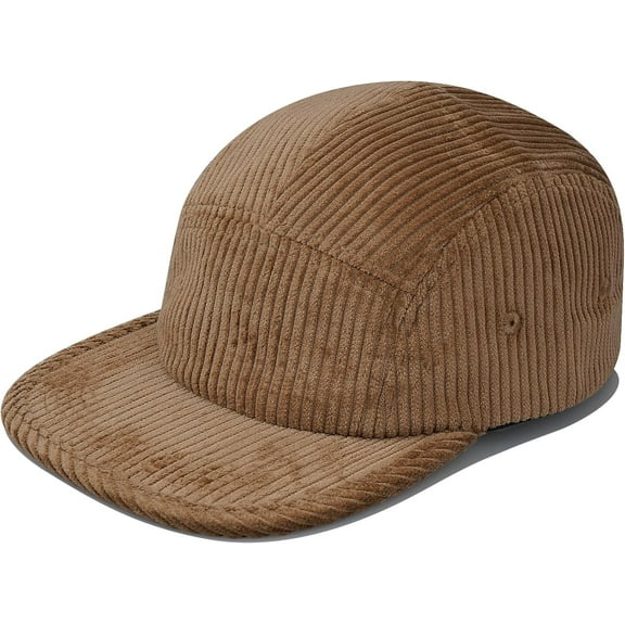 YooGuoGuo Corduroy 5 Panel Baseball Cap Flat Bill Hats for Men Classic Low Profile Dad Hats Trucker Hat Urban Street Hip Hop Cap