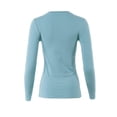 thumbnail image 3 of A2Y Women's Junior Slim Fit Solid Cotton Long Sleeve Crew Neck Top T-Shirt Titanium M, 3 of 5