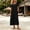 Black, variant on Asgosdo Women Dresses Short Sleeve Solid Color Loose Fit Comfy Soft Lounge Maxi Dress with Pocket