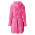 thumbnail image 4 of DJDLJWCJ Robe for Women Long Sleeve Soft Bathrobe Fleece Warm Solid Tie Waist Womens Robes, Pajamas Loungewear Hot Pink S, 4 of 5