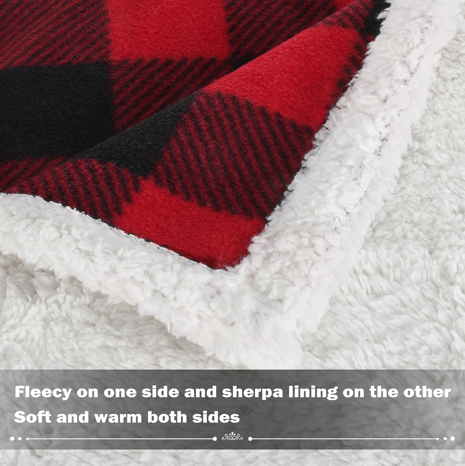 Catalonia Waterproof Blanket for Baby, Pee Proof Pet Cover for Couch Bed, Reversible Sherpa Fleece Throws for Relaxing Traveling Camping, Buffale Red/Tuape, 60"" x 50"".
