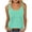 Green, variant on Women's Tank Tops Summer Sleeveless Top Crew Neck Basic Pleated Loose Fit Casual Tunic Blouses White 2XL