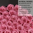 thumbnail image 4 of Rosas preservadas UFOREVER ROSES, 40 piezas, caja de gamuza rosa, 4 of 7
