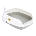 thumbnail image 3 of Almencla Cat Litter Box Easy to Clean High Sides Sandbox for Small Animals with Scoop Gray, 3 of 8