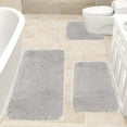 thumbnail image 5 of potrochi 3 Piece Bath Rugs Set, Solid Color Universal Soft Comfortable Plush Bath Rugs, Super Soft Microfiber Water Absorbent & Non-Slip Bathroom Rugs with PVC Point Rubber Backing, 5 of 8