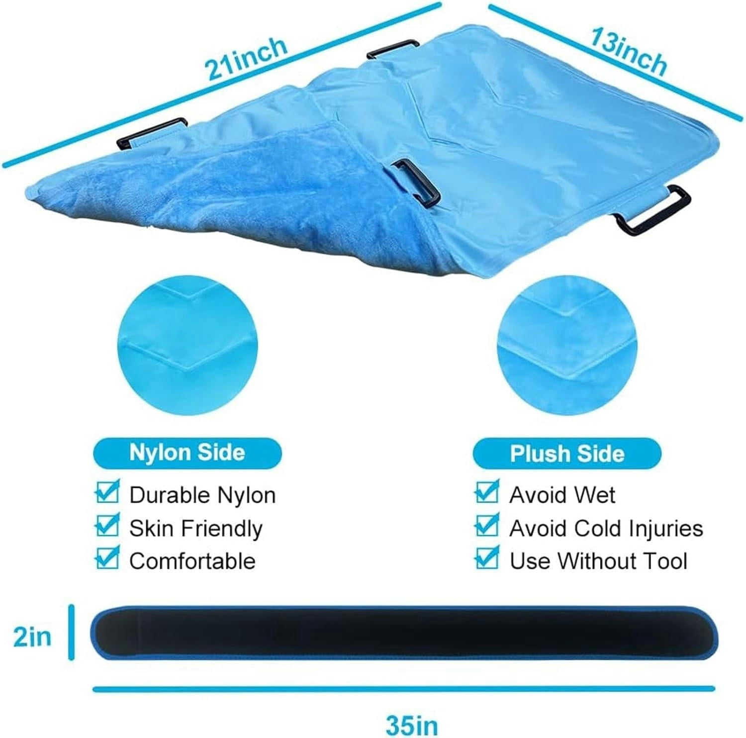 GXCZ Extra Large Gel Ice Pack Wrap, Reusable Ice Pack for Back Pain Relief for Lumbar Injuries and Waist Pain Sciatica Nerve Pain Herniated Disc Swelling Sprains Gel Cold Pack Wrap for Hot Cold Compress