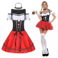 thumbnail image 1 of Disfraz bávaro para mujer, disfraz de sirvienta de cerveza Oktoberfest Dirndl, 1 of 5