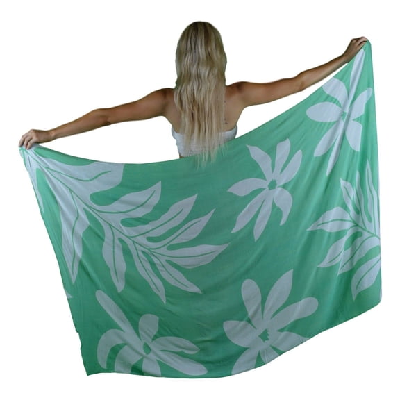 Floral, Green Sarong Cover-Up
