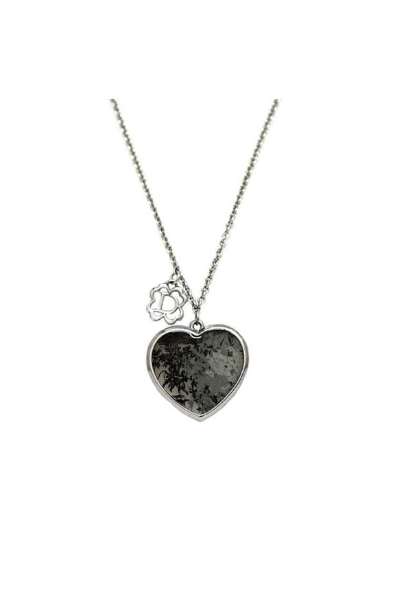 Pre-Owned Christian Dior Necklace Silver Heart Metal Women's (Good)