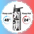 thumbnail image 4 of Halloween Tumbler 18oz with Straw and Lid – Stainless Steel Insulated Travel Coffee Cup – Cute Ghost Pumpkin Witch Design – Gift for Women Men, 4 of 6