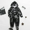 thumbnail image 2 of 3T Baby Boys Clothes Baby Boy 2PCS Outfits 3-4T Boys Letter Print Long Sleeve Hooded Top Jeans Pants Set Black, 2 of 6