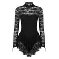 thumbnail image 3 of Aislor Women's Girls Ballet Dance Dress Lace Long Sleeve Figure Ice Skating Dress Leotard Dancewear, 3 of 7