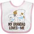 thumbnail image 3 of Inktastic My Grandad Loves Me Grandson Puppy Boys Baby Bib, 3 of 4