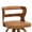 Walnut Brown, variant on Dycanpo 26" Counter Height Bar Stools Set of 3, Swivel Counter Stools with Back for Kitchen Island, White