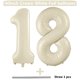 thumbnail image 2 of Globo LVMOQIQIU, 40 pulgadas, blanco, número 18, blanco crema, 2 unidades, 2 of 6