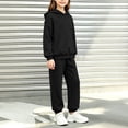 thumbnail image 5 of Enjoytime Girls Two Piece Set Long Sleeve Hooded Sweatshirt Pockets Sweatpants Outfits Fall Winter Soft Casual Sweatsuit Sets, 5 of 7