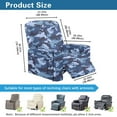 thumbnail image 7 of FKELYI Camo Blue Print Recliner Slipcover with Side Pockets 4 Pcs Sofa Couch Cover Stretch Reclining Chair Covers Soft Lazy Boy Chair Cover for Bedroom Living Room, 7 of 7