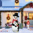 thumbnail image 3 of PMU Christmas Light Up Snowman with Penguin 31 Inch Blow Mold Plastic Statue Illuminated with 6' Cord and Light Traditional Indoor/Outdoor Decor Lawn and Yard Decoration (1/Pkg) Pkg/1, 3 of 6