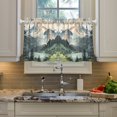 thumbnail image 2 of Yayeee Kitchen Curtains Tier Pair Light Filtering 27"x24" Rod Pocket Short Cafe Window Panel, Watercolor Mountatin, 2 of 7