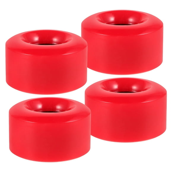 RUNROTOO 4Pcs Red Pu Roller Skates Wheels for Skating Rink and Outdoor Replacement