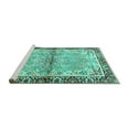 thumbnail image 2 of Ahgly Company Machine Washable Indoor Rectangle Persian Turquoise Blue Traditional Area Rugs, 2' x 3', 2 of 4