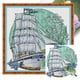 thumbnail image 1 of Hilo de bordar de algodón ecológico, Kit de punto de cruz con estampado de flores Tour3 de 14CT, 27x26cm, 1 of 9