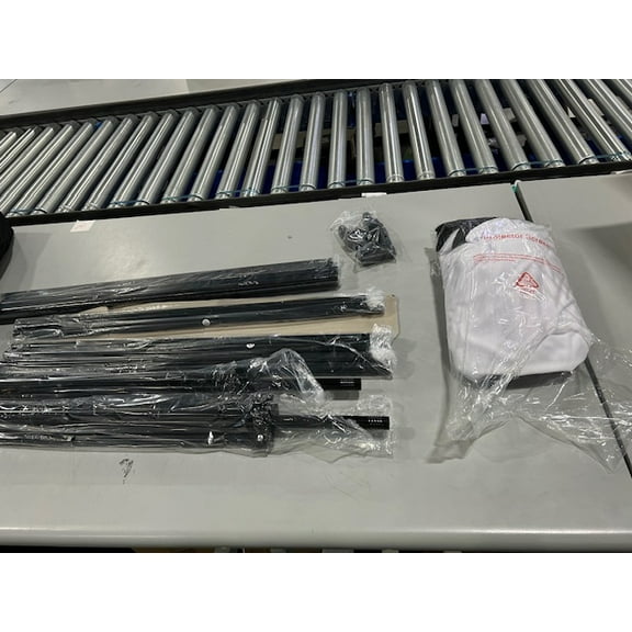 Open Box GENERIC 120" WHITE PROJECTOR SCREEN WITH 2 FOLDABLE STANDS - WHITE