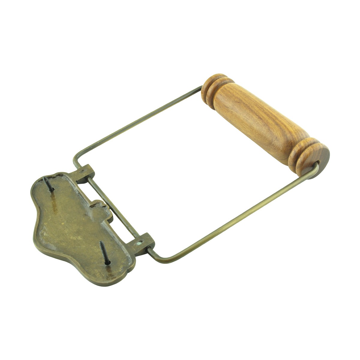 Renovators Supply Wall mount Toilet Tissue Paper Holder 7.5"H x5.5"W x1"Proj. Antique Brass Finish