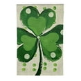 thumbnail image 2 of St Patricks Day Shamrock Garden Flag Double Sided for Outside Polka Dots Small Green Welcome Yard Holiday Flag, 2 of 6