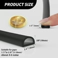 thumbnail image 2 of Silicone D Shape Weather Stripping Rubber Seal, 40FT Self Adhesive Weather Stripping for Boat, Auto, RV, Marine, Garage Doors/Window, W:3/4 in; H:3/8 in, 2 of 6