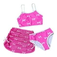 thumbnail image 3 of XZNPDUCQ Fashionable And Cute Girls Swimsuit With Bow Print Two Piece Swimsuit Set Swimming Suit For Girls 8Y Hot Pink, 3 of 6