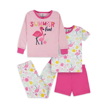 

Gerber Baby & Toddler Girl Snug Fit Cotton Pajamas 4-Piece Sizes 12M-5T