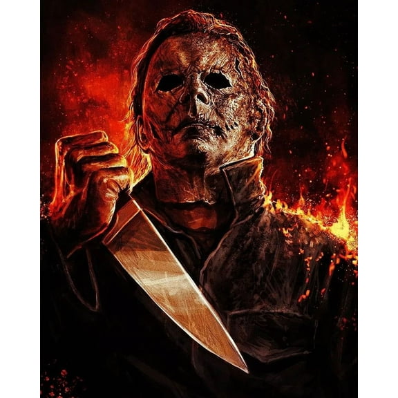 Horror Film Diamond Painting Kits for Adults Beginners - 5D DIY Full Drill Diamond Kits Painting Crafts for Home Wall Decor, Diamond Art Kits,12x16inch