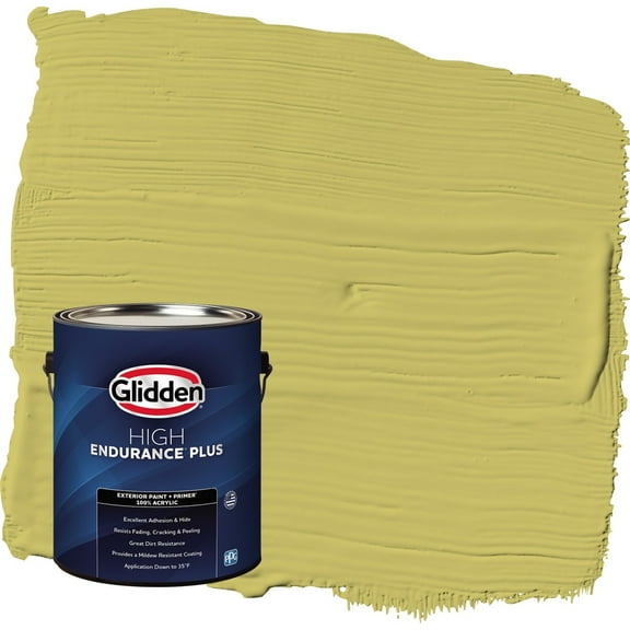 Glidden HEP Secret Safari / Green Flat Exterior Paint with Primer, 1 Gallon