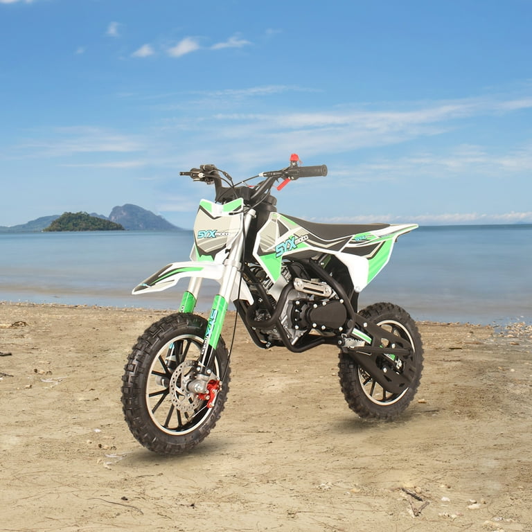 SYX MOTO VK 58cc Kids Gas Mini Dirt Bike 4 Stroke Real Engine Green White New Walmart
