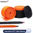 thumbnail image 2 of Funda de cable trenzado nueva de 1 a 50 m, tubo termorretráctil de PET, envoltura retráctil ignífuga, funda protectora para organizador de cables, 2 of 4