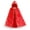 Red, variant on Girls Snowflake Princess Cape Kids Hooded Cloak Ice Costume 3-10Years
