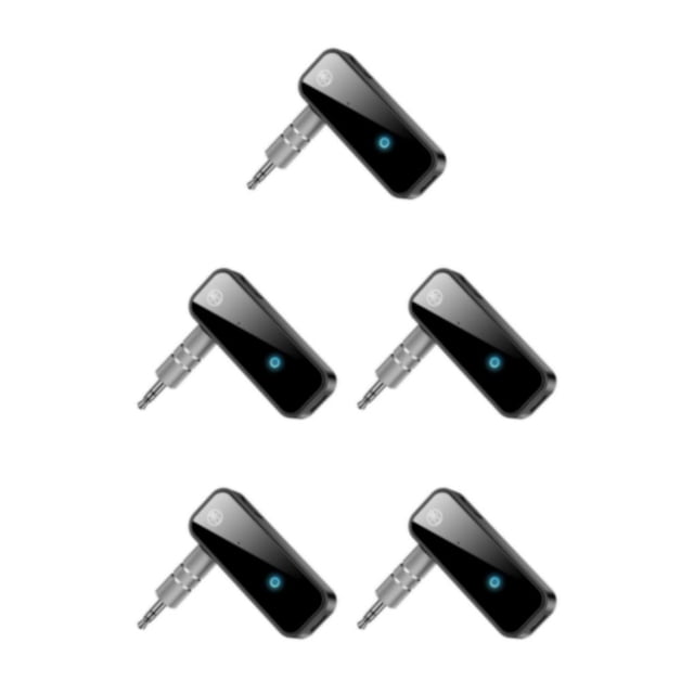 Injueey Receptor inalámbrico Bluetooth Transmisor de adaptador de coche de audio estéreo auxiliar de 3,5 mm Type2